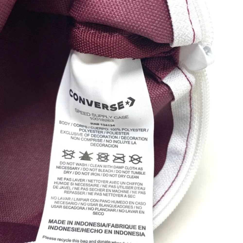 🎒SCHOOL SALE🎒Converse Speed Supply Pencil Pouch Burgundy Bag 10018263-A02 523